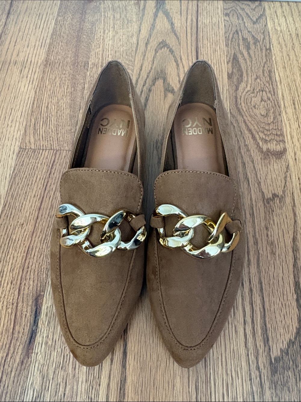 Madden NYC Women's Chain Accent Loafers